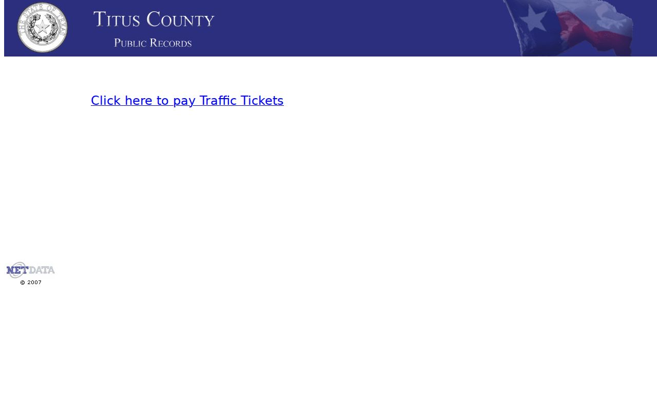 Titus County criminal court docket vendor landing page