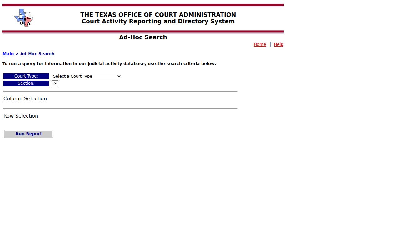 Titus County docket search OCA court activity query