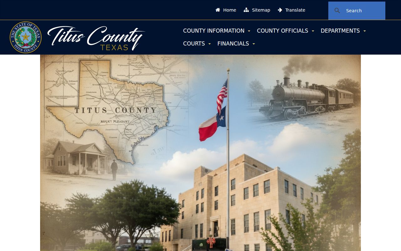 Titus County court docket county home and service links